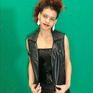 Leather vest by Therapy Size M